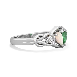 Opal Celtic Love Knot 14K White Gold ring R5420