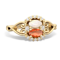 Opal Love Nest 14K Yellow Gold ring R5860