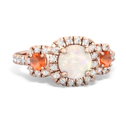 Opal Regal Halo 14K Rose Gold ring R5350