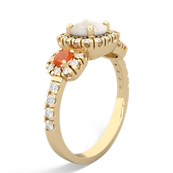 Opal Regal Halo 14K Yellow Gold ring R5350