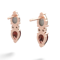 Opal Bowtie Drop 14K Rose Gold earrings E0865