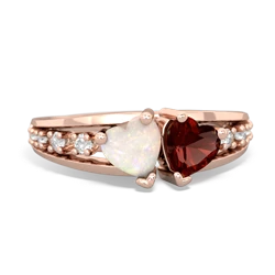 Opal Heart To Heart 14K Rose Gold ring R3342