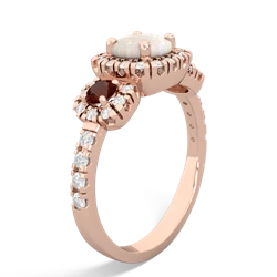 Opal Regal Halo 14K Rose Gold ring R5350