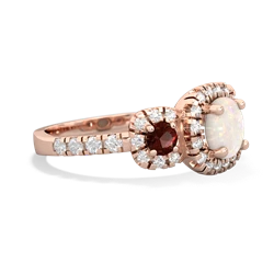 Opal Regal Halo 14K Rose Gold ring R5350