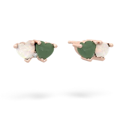 Opal Sweethearts 14K Rose Gold earrings E5260