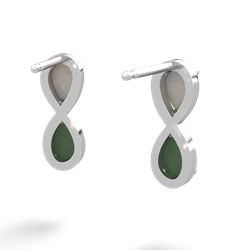 Opal Infinity 14K White Gold earrings E5050