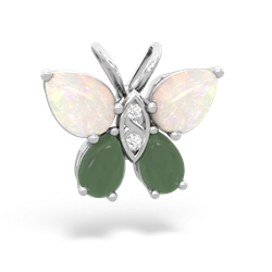 Opal Butterfly 14K White Gold pendant P2215