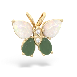 Opal Butterfly 14K Yellow Gold pendant P2215