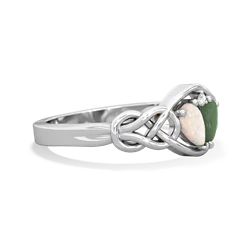 Opal Celtic Love Knot 14K White Gold ring R5420