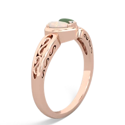 Opal Filligree 'One Heart' 14K Rose Gold ring R5070