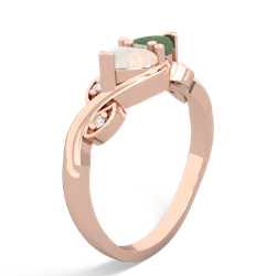 Opal Floral Elegance 14K Rose Gold ring R5790