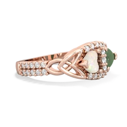 Opal Sparkling Celtic Knot 14K Rose Gold ring R2645