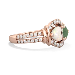 Opal Art-Deco Keepsake 14K Rose Gold ring R5630