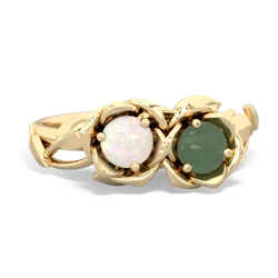 Opal Rose Garden 14K Yellow Gold ring R5510