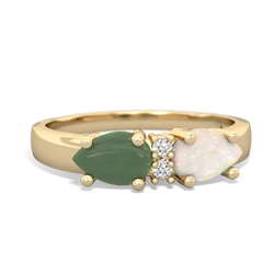 Opal Pear Bowtie 14K Yellow Gold ring R0865