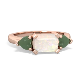 Opal Three Stone 14K Rose Gold ring R5235