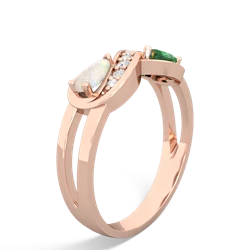 Opal Diamond Infinity 14K Rose Gold ring R5390