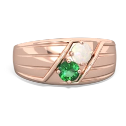 Opal Men's Streamline 14K Rose Gold ring R0460