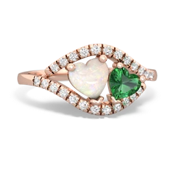 Opal Mother And Child 14K Rose Gold ring R3010