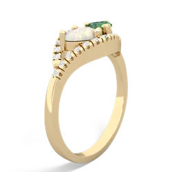 Opal Mother And Child 14K Yellow Gold ring R3010