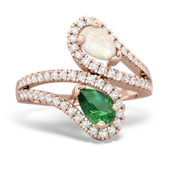 Opal Diamond Dazzler 14K Rose Gold ring R3000