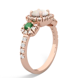 Opal Regal Halo 14K Rose Gold ring R5350