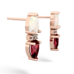 Opal Bowtie Drop 14K Rose Gold earrings E0865