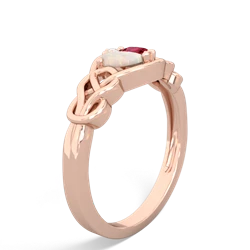 Opal Celtic Love Knot 14K Rose Gold ring R5420