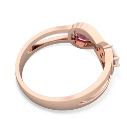 Opal Diamond Infinity 14K Rose Gold ring R5390