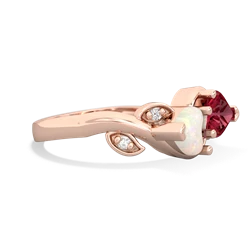 Opal Floral Elegance 14K Rose Gold ring R5790