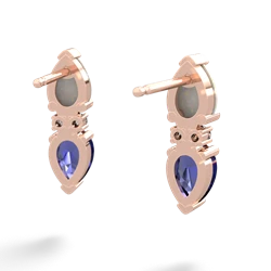 Opal Bowtie Drop 14K Rose Gold earrings E0865