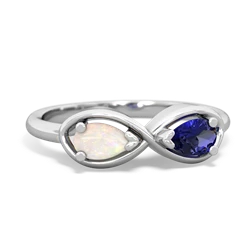 Opal Infinity 14K White Gold ring R5050