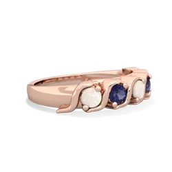 Opal Anniversary Band 14K Rose Gold ring R2089