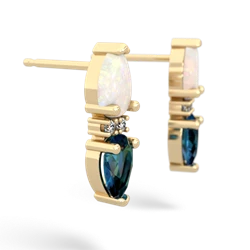 Opal Bowtie Drop 14K Yellow Gold earrings E0865
