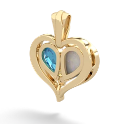 Opal Two Become One 14K Yellow Gold pendant P5330