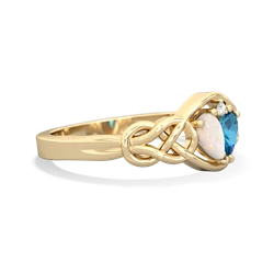 Opal Celtic Love Knot 14K Yellow Gold ring R5420