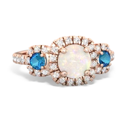 Opal Regal Halo 14K Rose Gold ring R5350