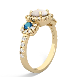 Opal Regal Halo 14K Yellow Gold ring R5350