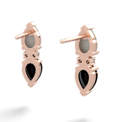 Opal Bowtie Drop 14K Rose Gold earrings E0865