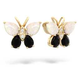 Opal Butterfly 14K Yellow Gold earrings E2215