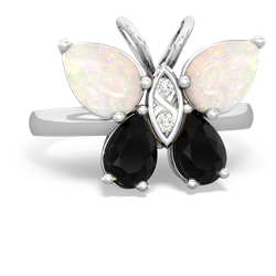 Opal Butterfly 14K White Gold ring R2215