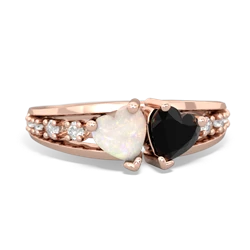 Opal Heart To Heart 14K Rose Gold ring R3342