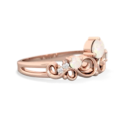 Lab Emerald Crown Keepsake 14K Rose Gold ring R5740