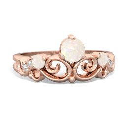 Smoky Quartz Crown Keepsake 14K Rose Gold ring R5740