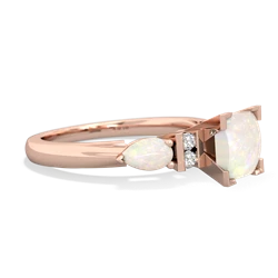 London Topaz 6Mm Princess Eternal Embrace Engagement 14K Rose Gold ring C2002