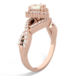 Opal Diamond Twist 'One Heart' 14K Rose Gold ring R2640HRT