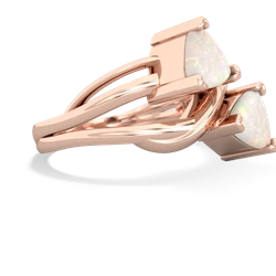 Opal Split Band Swirl 14K Rose Gold ring R2341