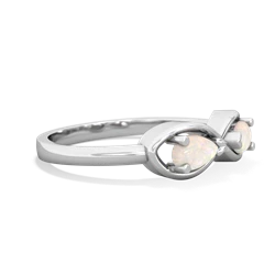 Opal Infinity 14K White Gold ring R5050