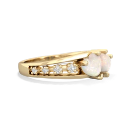 Opal Heart To Heart 14K Yellow Gold ring R3342