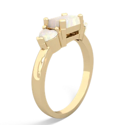 White Topaz Three Stone 14K Yellow Gold ring R5235